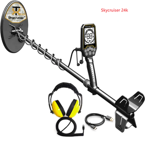 Detector de Metales Skycruiser 24K Súper Sensible para Prospección de Oro, Escaneo de Suelo, Disco Totalmente Metálico, 48kHz, IP68 - Product Image 1