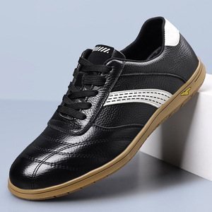 Zapatos Deportivos Blancos para Hombre, con Cordones y Estilo Slip-On, de Cuero Vacuno, con Suela de Goma Acolchada, Ligeros, Modernos, con Punta Cerrada - Product Image 2