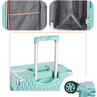 Valise rigide moderne personnalisable en gros, bagage de voyage unisexe avec doublure en polyester et cadre en aluminium incassable