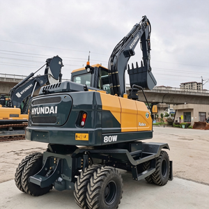 Excavatrice sur roues HW80W Stage V de 8 tonnes, engin de construction pour projets municipaux et routiers - Product Image 2