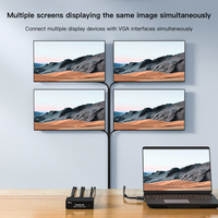 SAMZHE Répartiteur VGA 1080P/60Hz 250MHz 1 entrée 2 sorties, Répartiteur d'écran double, Extenseur HD 1*2 pour Ordinateur Portable et Moniteur