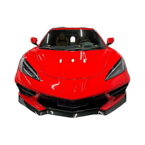Kit carrosserie en fibre de carbone pour Chevrolet Corvette C8, style 5VM, avec lèvre avant, diffuseur, spoiler et capot en fibre de carbone, état neuf - Product Image 1