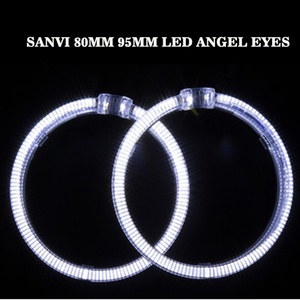 Kit de phares LED Angel Eye pour automobile avec ballast, 80mm 95mm, 6 couleurs au choix - Product Image 2
