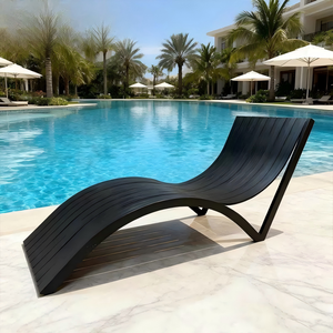Lit de Jardin Moderne de Luxe Personnalisé de Haute Qualité pour Piscine Extérieure, en Aluminium Durable et Imperméable, pour Patio et Cabane de Plage - Product Image 1