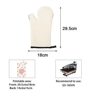 Guantes de Horno de Lino Resistentes al Calor para Sublimación, Venta al por Mayor de Fábrica, Guantes de Repostería de Lino con Parche de Goma - Product Image 3