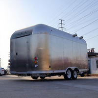 Camionnette de restauration rapide économique et remorque alimentaire mobile avec cuisine complète, construction en fibre de verre/aluminium, service de vente de bonbons