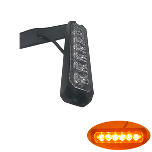 Luz Estroboscópica <span class=keywords><strong>LED</strong></span> de 6W con Certificación E=mark, 12V 24V, Ultra Delgada, Lámpara de Advertencia de Emergencia para Parrilla de Camión, Remolque, Automóvil, con 17 Modos de Destello - Product Image 5