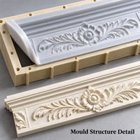 Moule de plinthe de porte en résine Tietuo + noyau en silicone PU C297-G3, finition de surface lisse, fournisseur en gros de moules, examen des plans