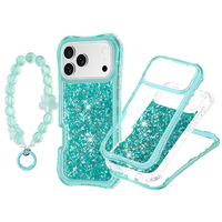 BEAUTYLINE 3 in 1 Casing Ponsel Mewah Berkilau Anti Benturan dengan Air Bag Stylish untuk iPhone 13 14 15 16 17 Pro Max, Casing Custom