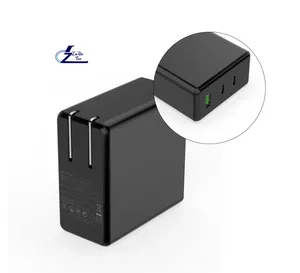 2023 100w Gan适配器双C型壁式充电器快速5A MacBook手机Usb C手机充电器