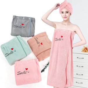 Ensemble de serviettes de bain pour femmes en dropshipping avec <span class=keywords><strong>serviette</strong></span> de séchage des <span class=keywords><strong>cheveux</strong></span>, enveloppe de douche portable, <span class=keywords><strong>serviette</strong></span> de bain pour femmes pour la maison - Product Image 1