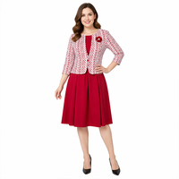 Tenues OEM : Ensemble 2 pièces imprimé (veste et robe) pour femmes, style bureau, africain, pour l'église, ou tenue de carrière, robes midi formelles pour femmes