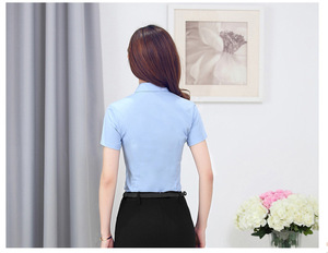 Camisa de Oficina de Manga Larga para <span class=keywords><strong>Mujer</strong></span>, <span class=keywords><strong>Tallas</strong></span> <span class=keywords><strong>Grandes</strong></span> S-5XL, Estilo Coreano, Ropa de Trabajo Profesional - Product Image 3