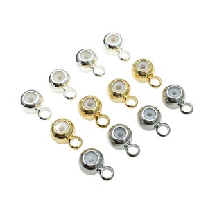 Copper Plated Gold Silver Pendant With <b>Silicone</b> <b>Beads</b> Middle Size For DIY Jewelry Accessories - Product Image 5