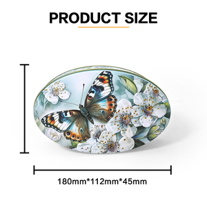Jyb Phong Cách Châu Âu Hình Bầu Dục Cookie Hộp Thiếc Với Hoa Và Bướm Thiết Kế Lý Tưởng Cho Kỳ Nghỉ Quà Tặng Xà Phòng Kẹo Và Đồ Trang Sức Bao Bì - Product Image 3