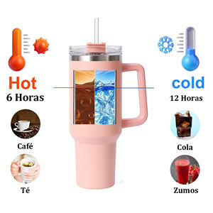 ゲスト用ウェディングギフトお土産30オンス40オンス昇華ブランクウォータータンブラーハンドル付きふたストロー - Product Image 5