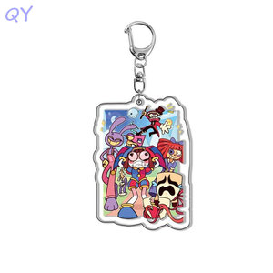 QY The Amazing Digital Circus Acrylic <b>Keychain</b> Double Sided Clear <b>Anime</b> Character Key Ring Bag Pendant - Product Image 6