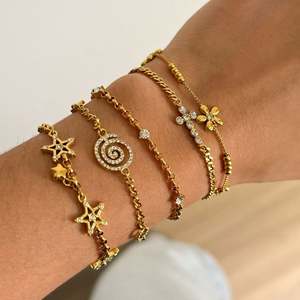 Pulsera de Acero Inoxidable con Zirconia, Chapada en Oro PVD de 14k/18k, con Logotipo de Marca Personalizado, Antideslustre, Moderna, para Mujer, Venta al Por Mayor - Product Image 2