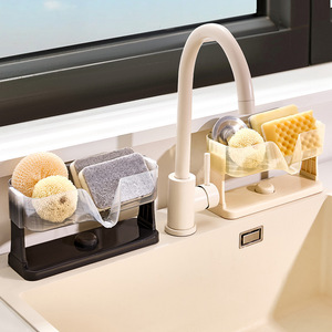 Draining Rack For Sink Soap Sponges Dishcloth Storage With Stand Countertop Organizer Rectangle Shape Portable Installation Free - Product Image 4