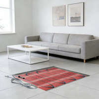 Tapis chauffant électrique à profil mince 100W/m² pour rénovation et modernisation d'appartements et d'hôtels, installation facile