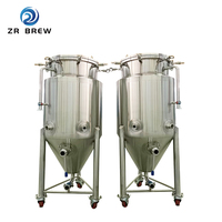 ZR BREW Fermenteur à bière conique en acier inoxydable 30L-80L avec pompe, réservoir de fermentation, équipement de brasserie artisanale à domicile