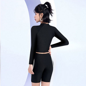 HR- 80829, traje de buceo para <span class=keywords><strong>mujer</strong></span>, traje de buceo cálido de <span class=keywords><strong>dos</strong></span> <span class=keywords><strong>piezas</strong></span>, traje de baño para surfista, traje de <span class=keywords><strong>neopreno</strong></span> con lanza - Product Image 4
