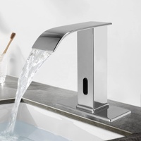 CYEN contrôle de température de haute qualité installation rapide chrome capteur automatique robinet sans contact salle de bain évier robinet