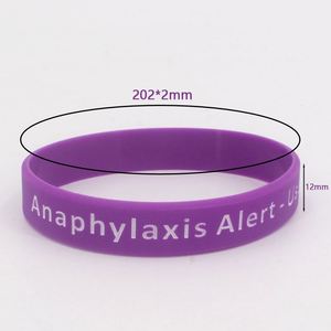 Pulsera de Silicona de Alerta de Reacción Alérgica, Prevención de <span class=keywords><strong>Enfermedades</strong></span>, Advertencia Médica Hospitalaria, Pulseras de Goma con Frases, Regalos Promocionales - Product Image 4
