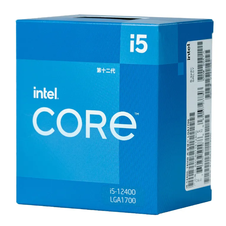 Intel Core i5-12400 6 cœurs 12 fils de 2.5GHz 7.5 Mo L2 cache et 18 Mo L3 cache, puissance 65W processeur d'ordinateur de bureau