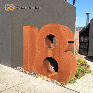 Boîte aux lettres de porte de maison extérieure Art déco en acier Corten Boîte aux lettres en métal durable pour une récupération facile - Product Image 5