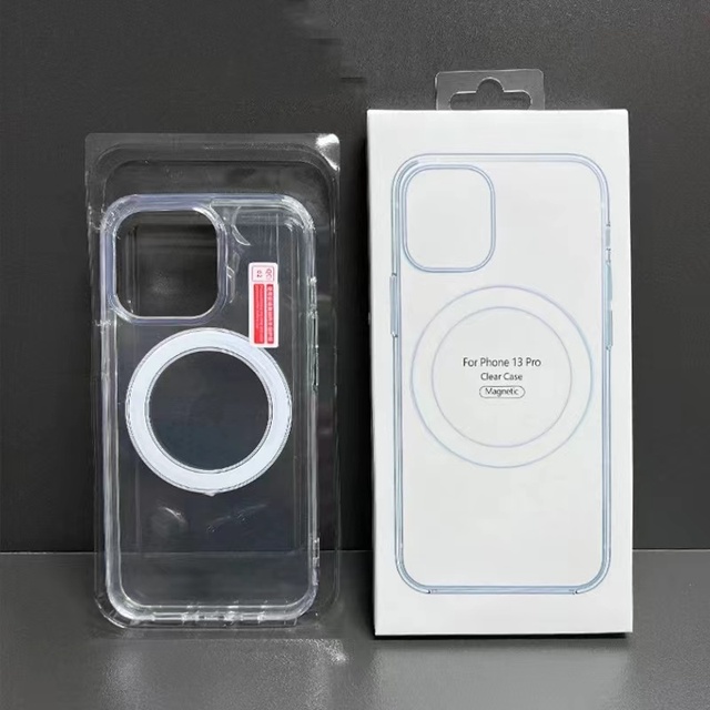Acrylic TPU Magnetic Phone Case for iPhone 15 Pro Max 15 Wireless Charging Phone Back Cover Case for samsung