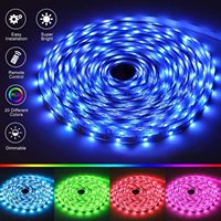 Tira de Luces LED Inteligente de 12v/24v, Tiras de Luces LED Inteligentes con Cambio de Color y Wifi, con Control Remoto para Iluminación del Hogar