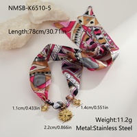 Ensemble de bijoux de mode NIMAI en acier inoxydable avec pendentifs fleurs et abeilles, collier et bracelet tendance pour femme