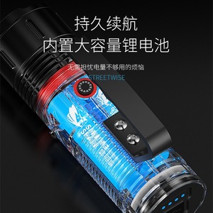 ไฟฉายส่องปลาปักเป้าแบบชาร์จไฟได้ รุ่น Smiling Shark ST-5233A แสงสีม่วง กันน้ำได้ลึก 100 เมตร - Product Image 4