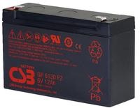 Batería de Plomo-Ácido Regulada por Válvula Original CSB GP6120 6V12Ah Serie GP, Terminales F1 F2, Batería de Respaldo