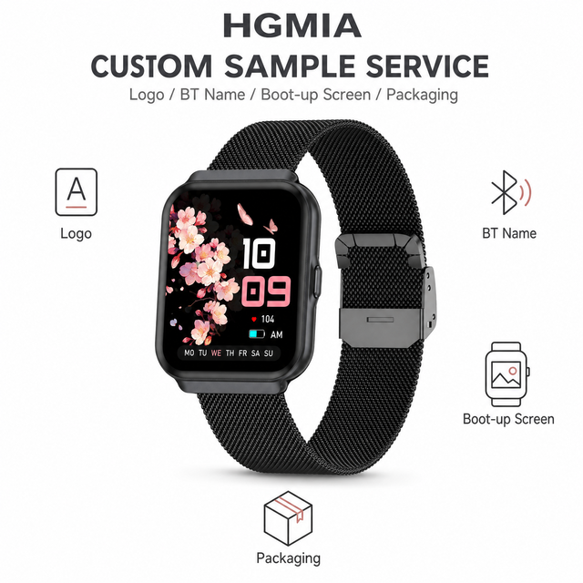 L06 1.85 Inch Rectangle Full Touch AMOLED AOD IP68 Womens Smartwatch 5.2BLE 230MA 5-10 Days Battery Life Multi Sport Menstrual