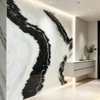 Dalles de marbre blanc Panda de haute qualité pouvant être utilisées pour les comptoirs de cuisine intérieurs, les sols et les surfaces murales des halls.