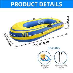 Bote Inflable de PVC Ecológico Reforzado, Kayak de Pesca para 2, 3 o 4 Personas, Disponible en Stock - Product Image 4