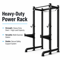 Rack à Squat Ouvert de Qualité Commerciale, Rack de Musculation Multifonctionnel avec Exercice Triceps, Acier au Carbone Q235, Équipement de Gym de Haute Qualité