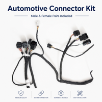Kit Kabel Harness OEM Kustom IATF16949 Aptiv 8p Tahan Air, Kabel Harness Listrik Otomatis Pria dan Wanita