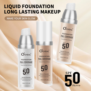 Wholesale Moist Sunscreen <strong>Foundation</strong> Full Coverage Waterproof Long Lasting Color Changing SPF 50 Matte Liquid <strong>Foundation</strong> <strong>Cream</strong> - Product Image 2
