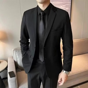 Blazer polyvalent sans marque, nouveau style <span class=keywords><strong>japonais</strong></span>, simple boutonnage, pour <span class=keywords><strong>homme</strong></span>, version coréenne, coupe ajustée, <span class=keywords><strong>costume</strong></span> d'affaires tendance - Product Image 3