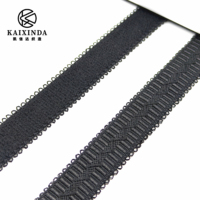 Bande élastique rayée en nylon de 1,5 cm de large, de haute qualité, confortable, douce, avec bordure picotée, pour bretelles de soutien-gorge et accessoires de vêtements et de lingerie, vente en gros