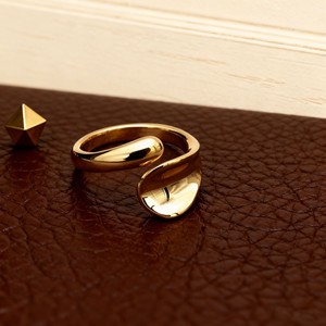 Geometric Gold <b>Ring</b> For Women Irregular Design <b>Titanium</b> Steel Index Finger Stackable Jewelry Gift - Product Image 1