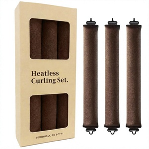 Lot de 3 bigoudis sans chaleur pour boucles de nuit, outil de coiffure pour grandes ondulations sans chaleur - Product Image 1