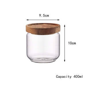 Acacia Wood Airtight Coffee Tea Spice Glass <strong>Jar</strong> Containers Sealed Glass Food <strong>Storage</strong> <strong>Jars</strong> <strong>Kitchen</strong> Organizer <strong>Storage</strong> Bottles - Product Image 2