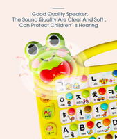 Tablette d'apprentissage pour enfants, jouet d'apprentissage, ABC, sons, lettres, formes, musique et mots, jouet interactif, alphabet intelligent, tablette éducative pour tout-petits