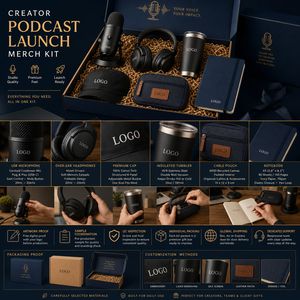 Kit de lanzamiento de podcast personalizado, sets de regalo con logo personalizado, productos promocionales, proveedor OEM ODM, obsequios promocionales - Product Image 5
