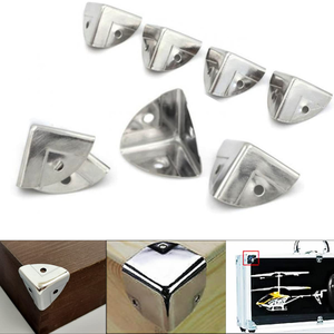 Wholesale Antique Brass <strong>Metal</strong> Furniture <strong>Corner</strong> Protector Black 26mm Jewelry <strong>Box</strong> Edge <strong>Corner</strong> 90 Degree Three Holes <strong>Corner</strong> Bracket - Product Image 4