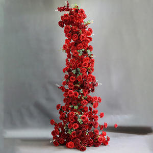 Décoration florale 5D en roses <span class=keywords><strong>bordeaux</strong></span> et hortensias pour arche <span class=keywords><strong>de</strong></span> mariage, fond <span class=keywords><strong>de</strong></span> scène, fleurs <span class=keywords><strong>de</strong></span> sol pour banquets, accessoires <span class=keywords><strong>de</strong></span> fête, présentation en vitrine, en panneau KT - Product Image 4